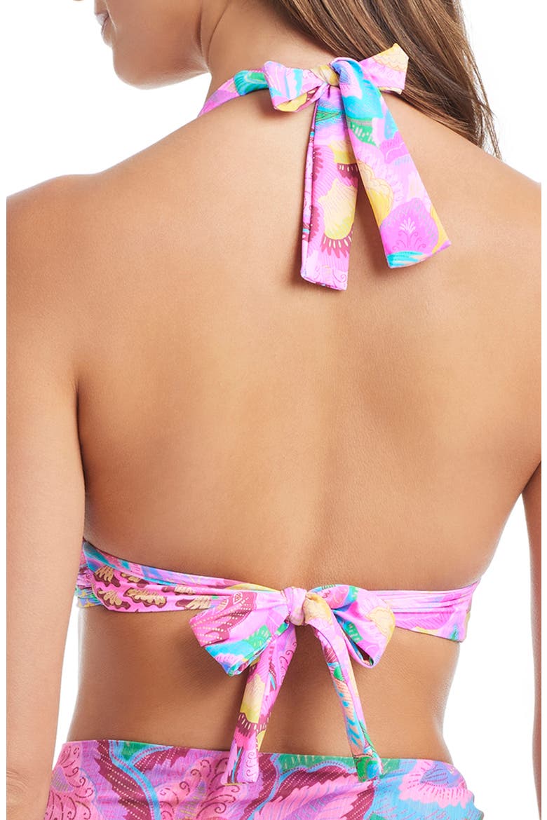 Halter Bikini Top, Alternate, color, PINK MULTI