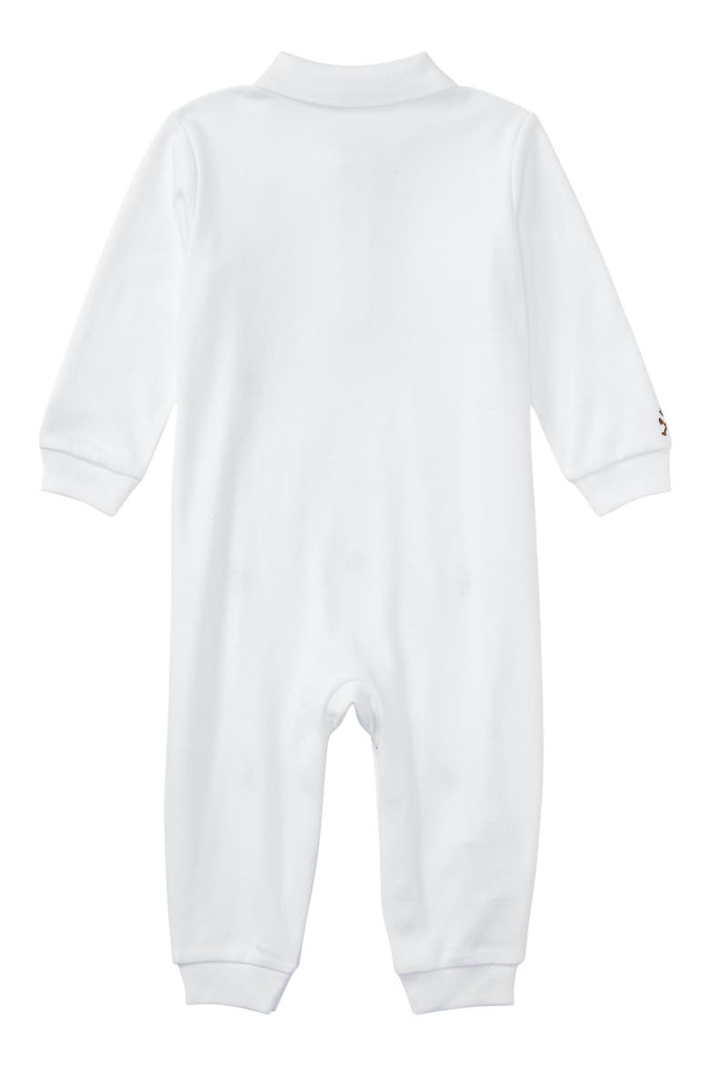 Embroidered Cotton Interlock Romper, Alternate, color, WHITE