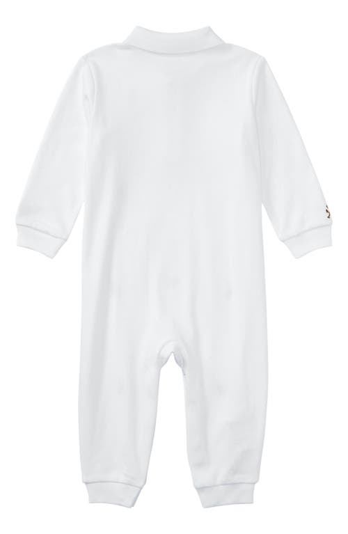 Ralph Lauren Embroidered Cotton Interlock Romper