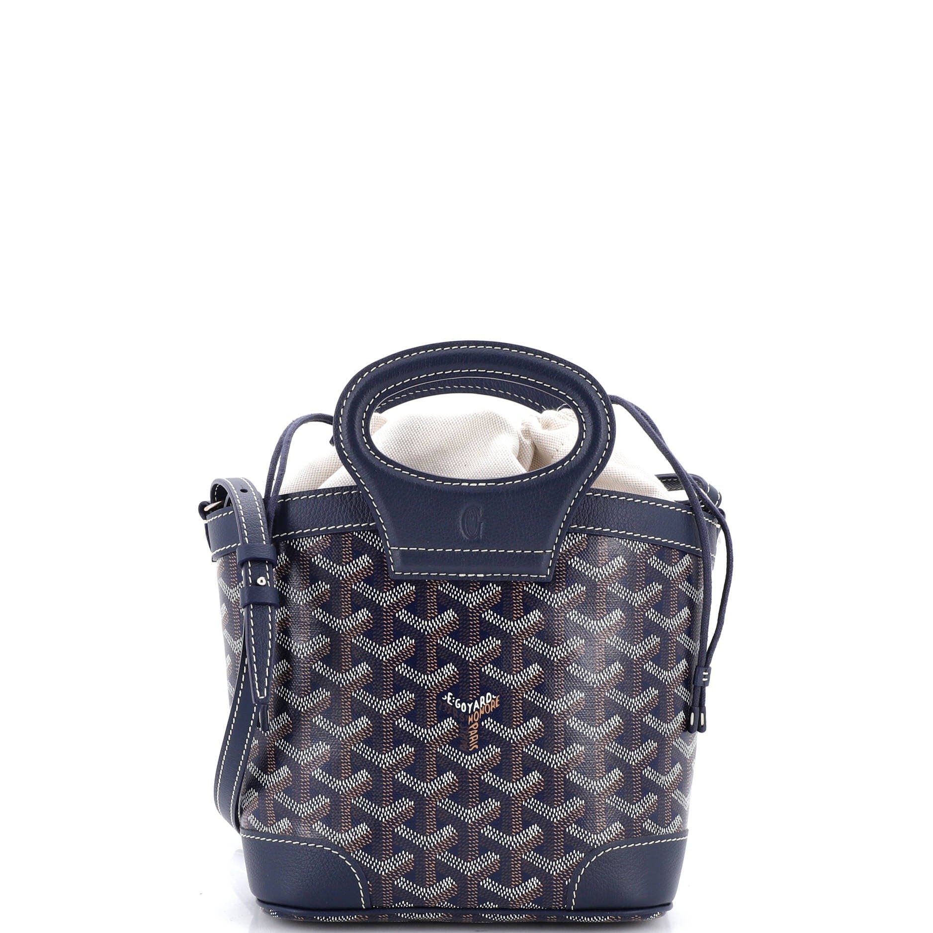 Pre-Owned Goyard Beluga Bag Coated Canvas Mini, Main, color, Blue
