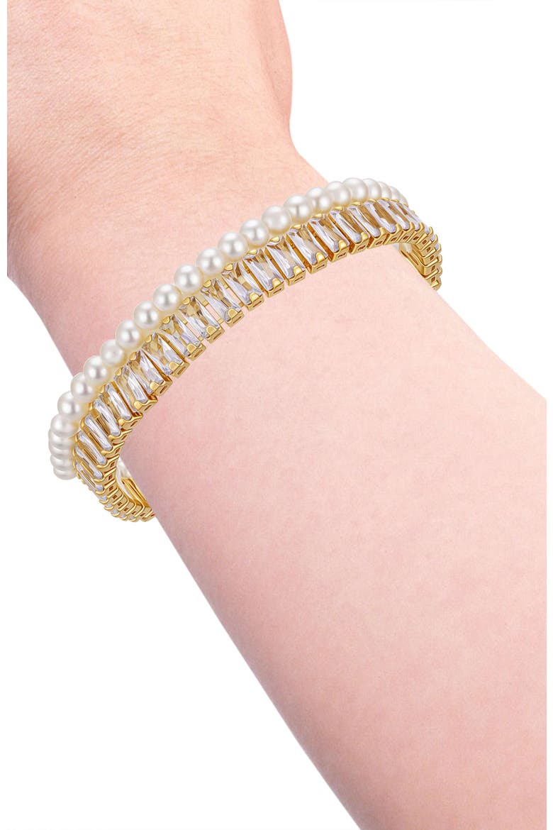 Pearl Crystal Bracelet, Alternate, color, 14K Gold Plated