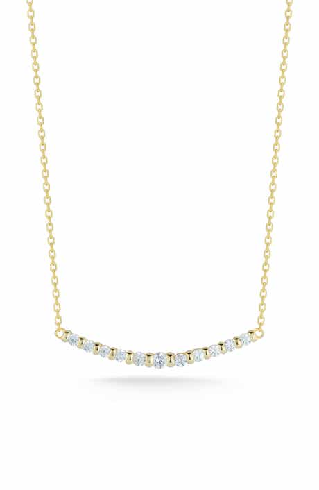 GLAZE JEWELRY Cubic Zirconia Bar Pendant Necklace