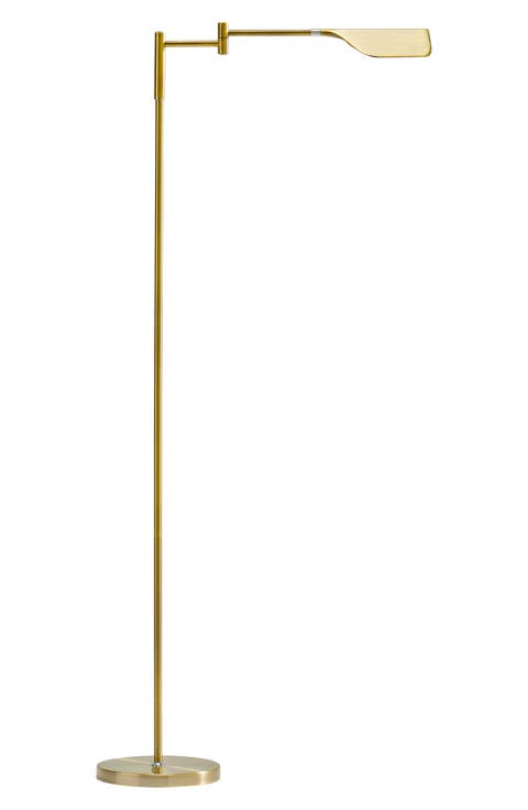 Leaf 53" Industrial LED Task Floor Lamp with Metal Empire Shade, 3-Way Dimming