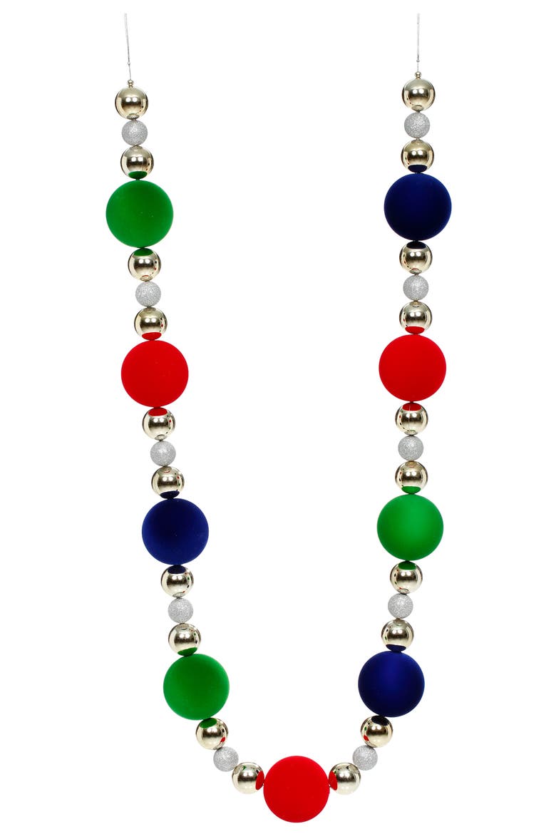 Bright Ball Garland, Set of 4, Main, color, Red