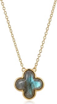 st. Moran Labradorite Quatrefoil Pendant Necklace