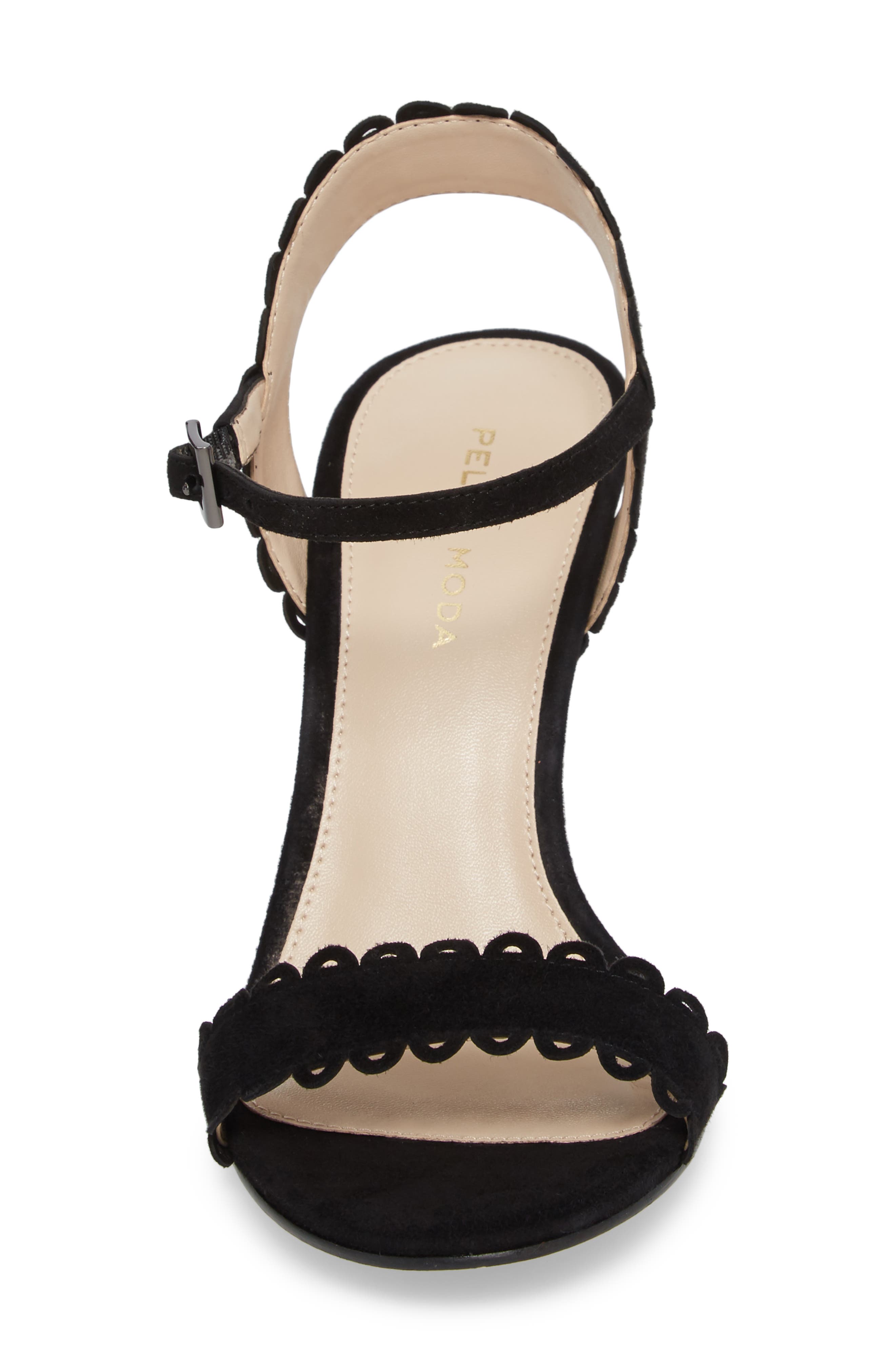 Pelle Moda Karen Scallop Ankle Strap Sandal, Alternate, color, 