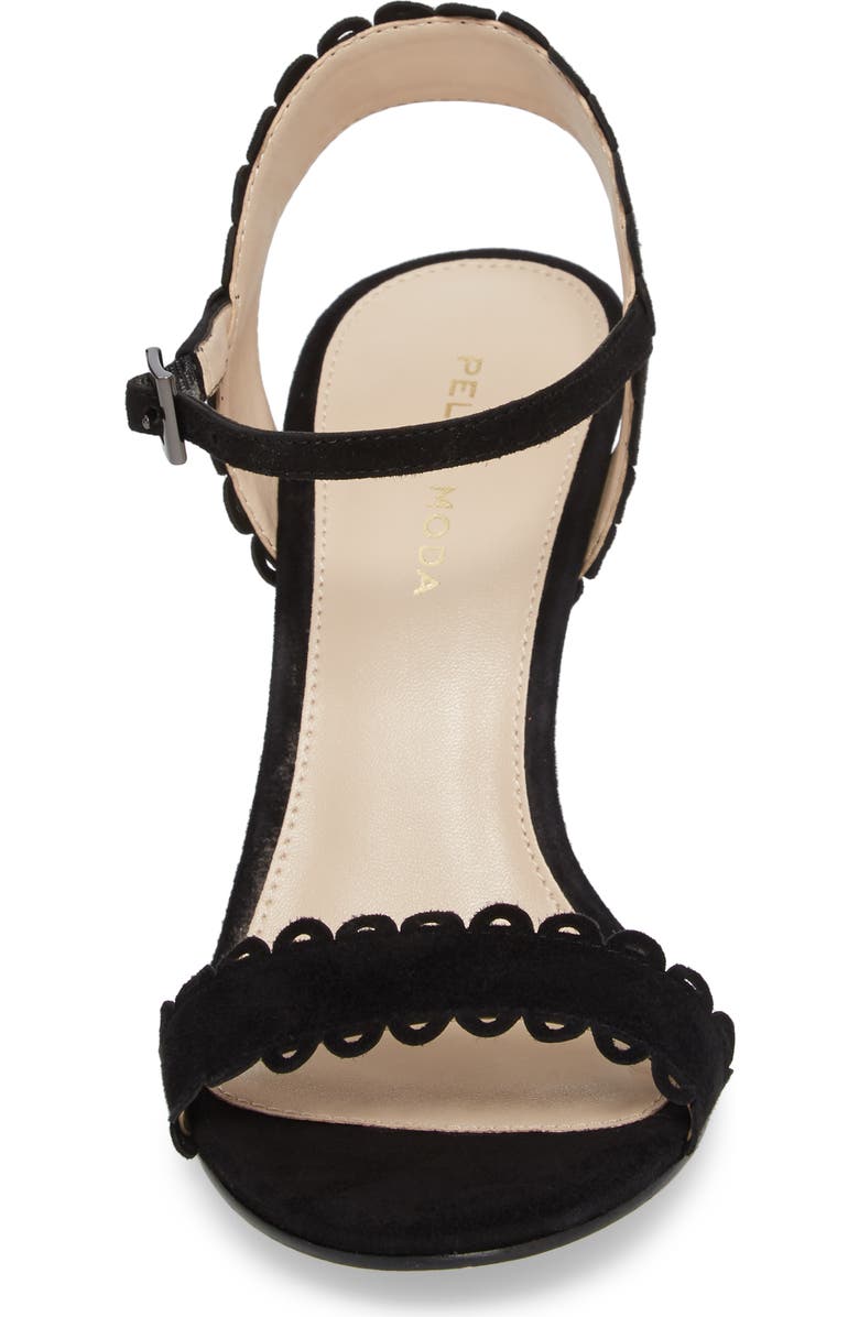 Pelle Moda Karen Scallop Ankle Strap Sandal, Alternate, color,