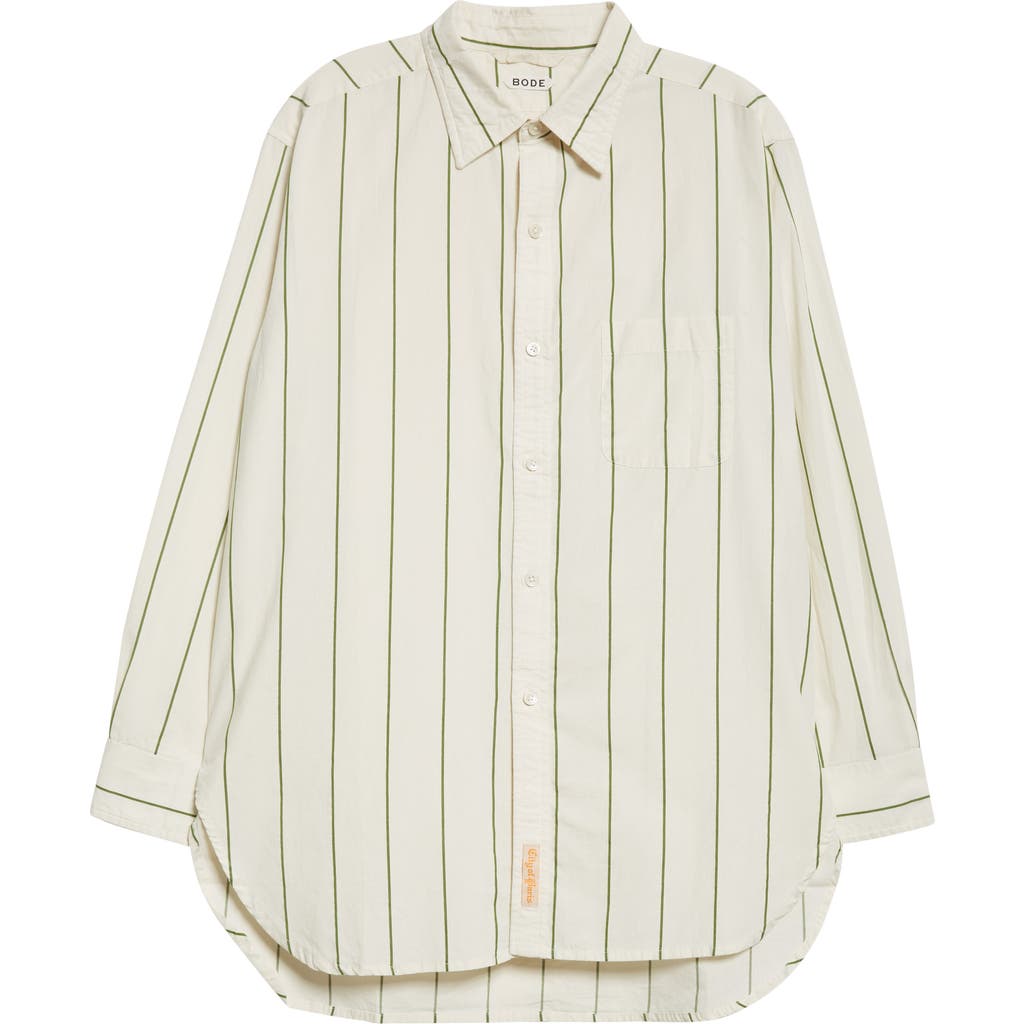 Bode Murray Stripe Cotton Button-up Shirt In Multi