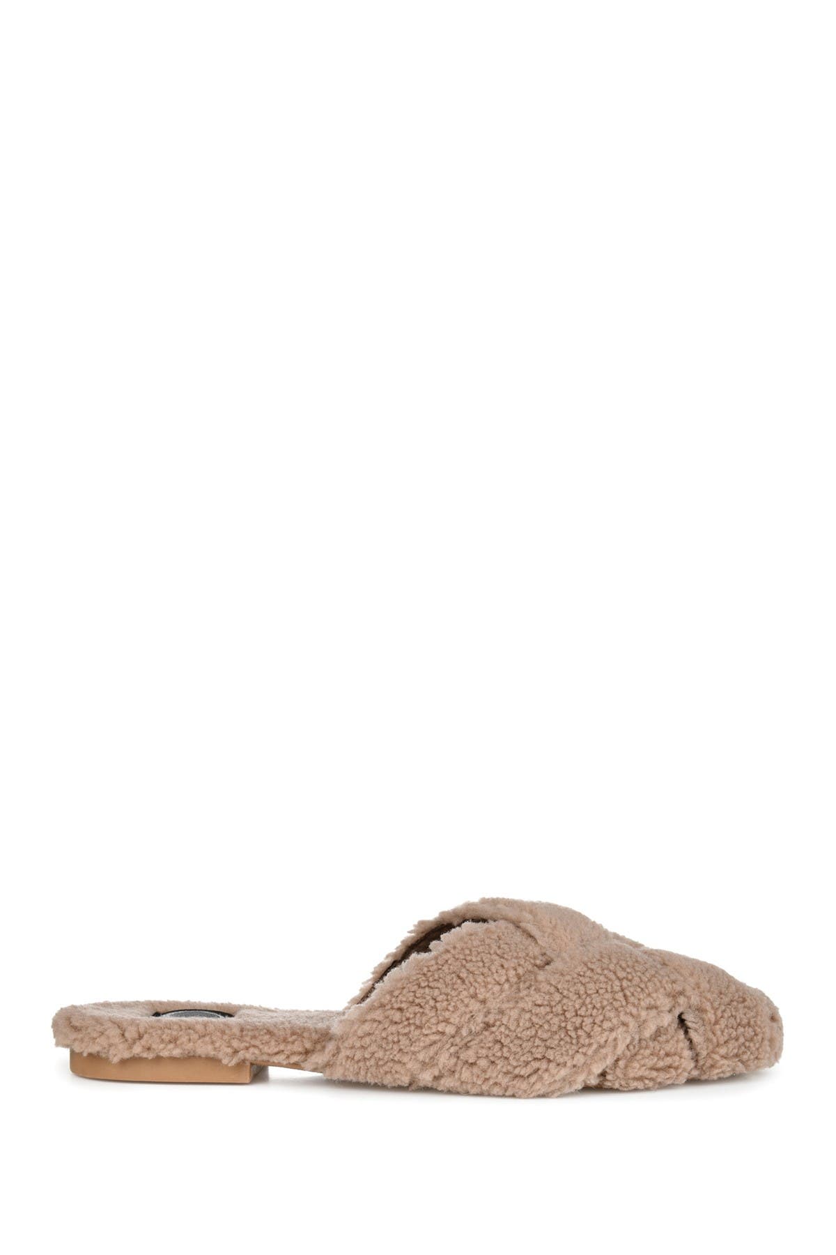 Journee Collection JOURNEE Sereena Faux Fur Slipper, Alternate, color, Tan