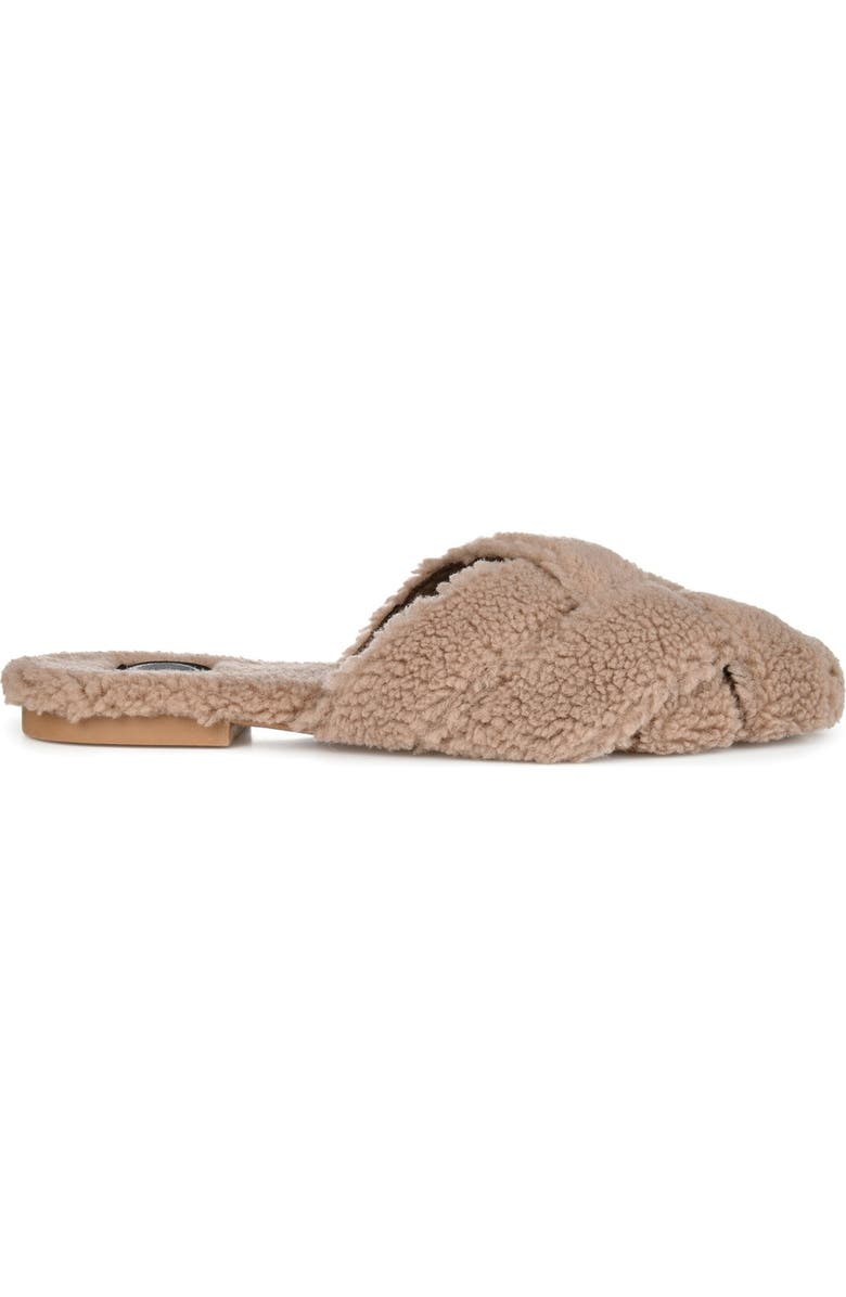 Journee Collection JOURNEE Sereena Faux Fur Slipper, Alternate, color, Tan