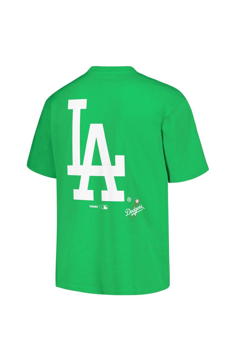 PLEASURES Men's PLEASURES Green Los Angeles Dodgers Ballpark T-Shirt, Alternate, color, Green