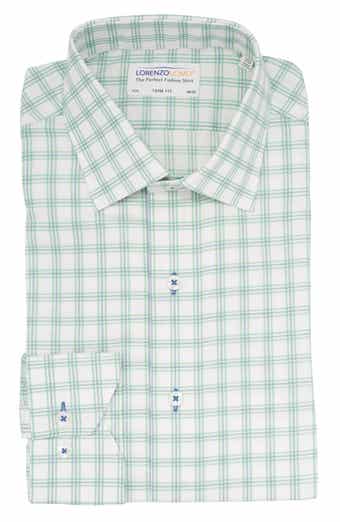 Lorenzo Uomo Trim Fit Large Check Dress Shirt