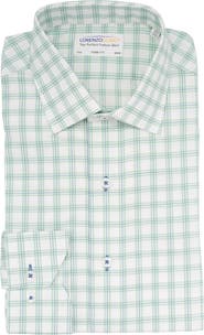 Lorenzo Uomo Trim Fit Large Check Dress Shirt