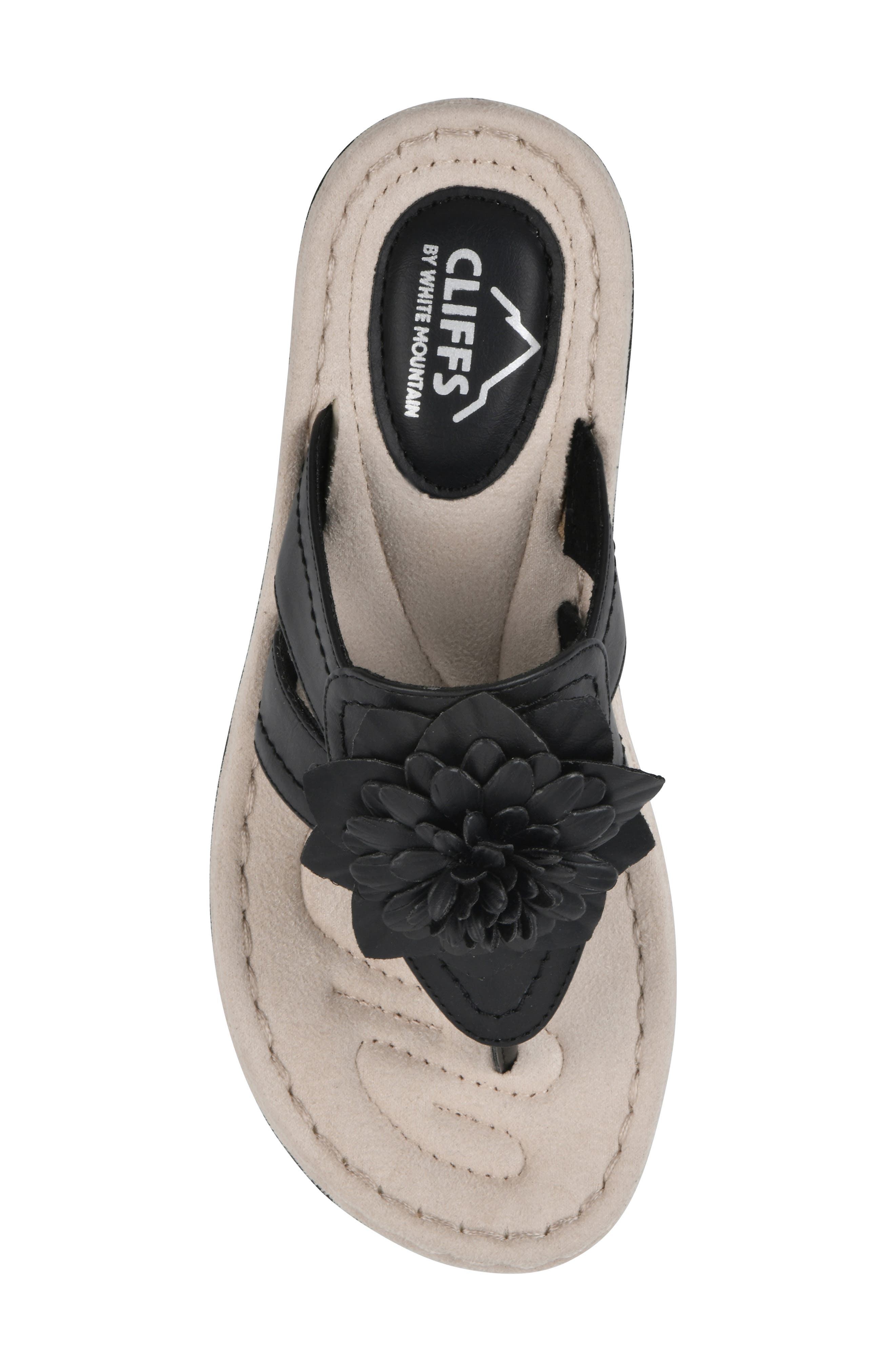 CLIFFS BY WHITE MOUNTAIN Cassia Flower Flip Flop - Wide Width Available, Alternate, color, 