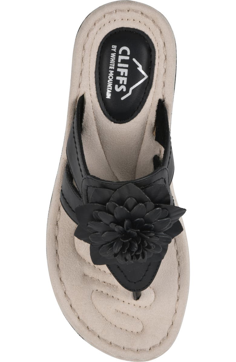 CLIFFS BY WHITE MOUNTAIN Cassia Flower Flip Flop - Wide Width Available, Alternate, color,