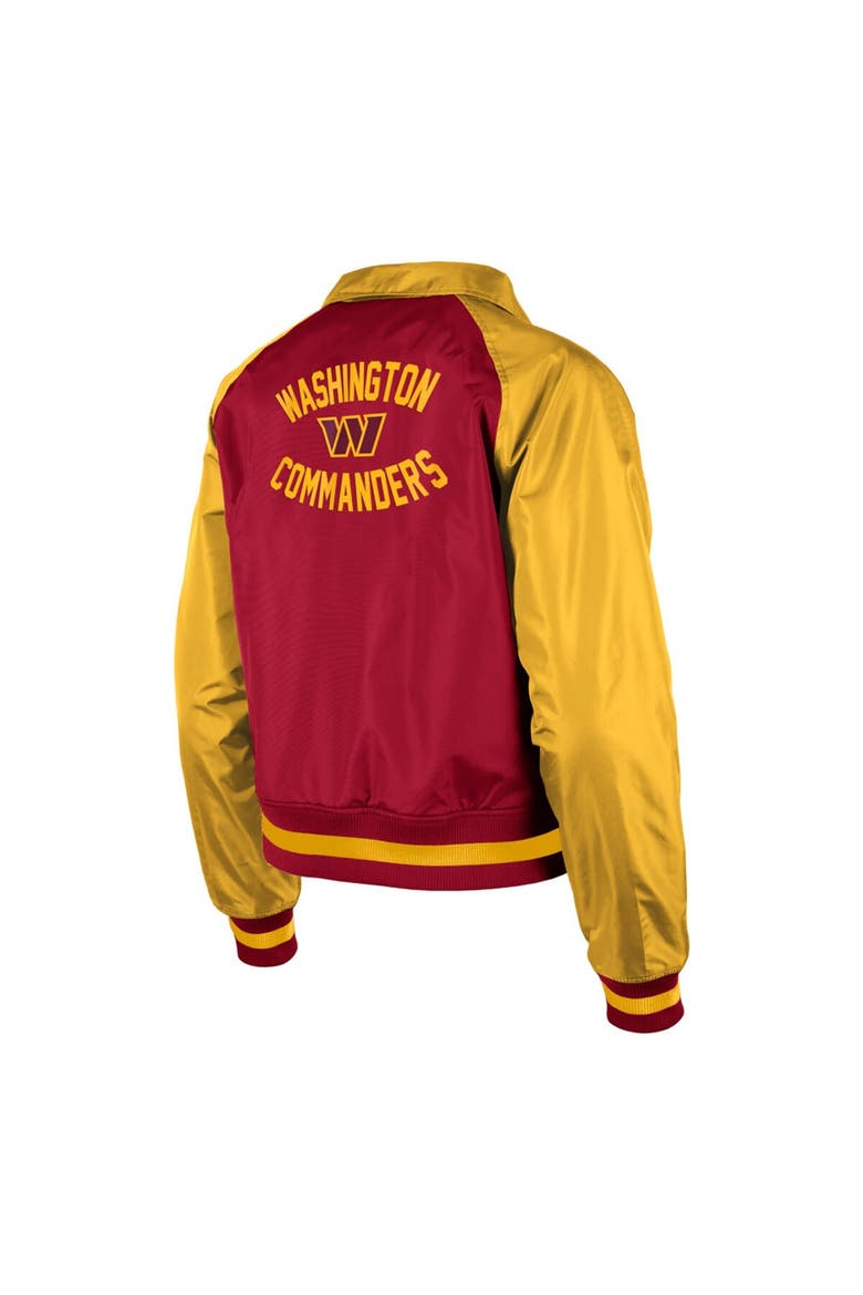 Women's New Era Burgundy Washington Commanders Coaches Raglan Full-Snap Jacket, Alternate, color, Burgundy