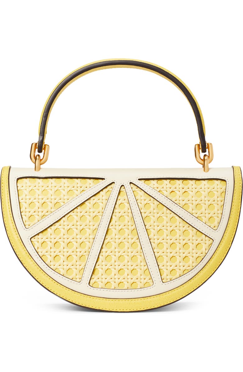 Kate Spade New York lemon drop rattan crossbody bag, Alternate, color,