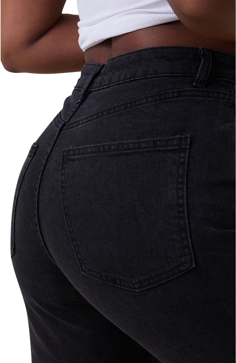 Cotton On Women's Curvy Stretch Wide Jean, Alternate, color, Graphite Black