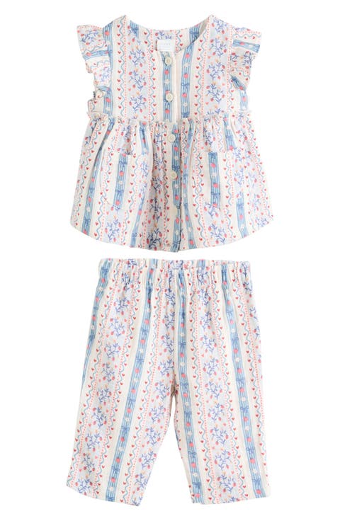 Strawberry Picnic Babydoll Top & Pants Set (Baby)