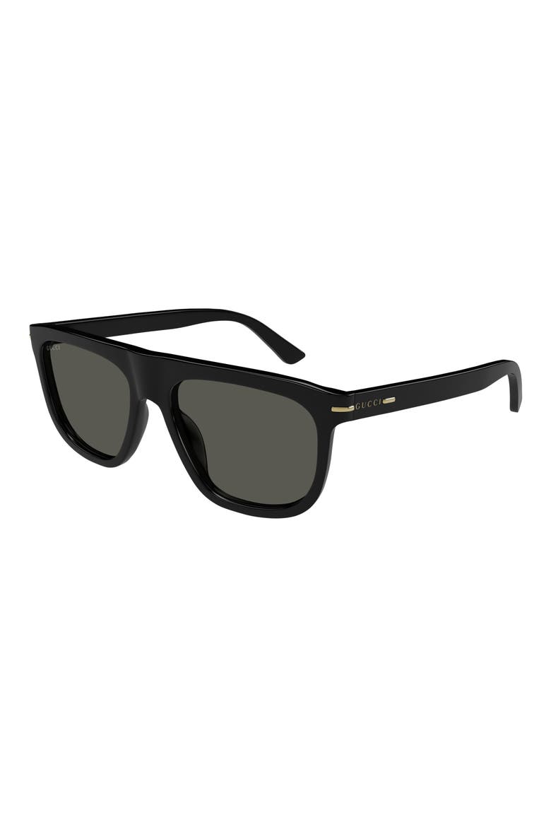 56mm Panthos Sunglasses, Alternate, color, BLACK