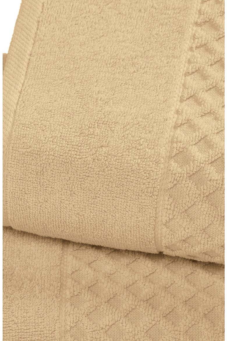 Diamond Waffle Texture 6-Piece Towel Set, Alternate, color, OATMEAL