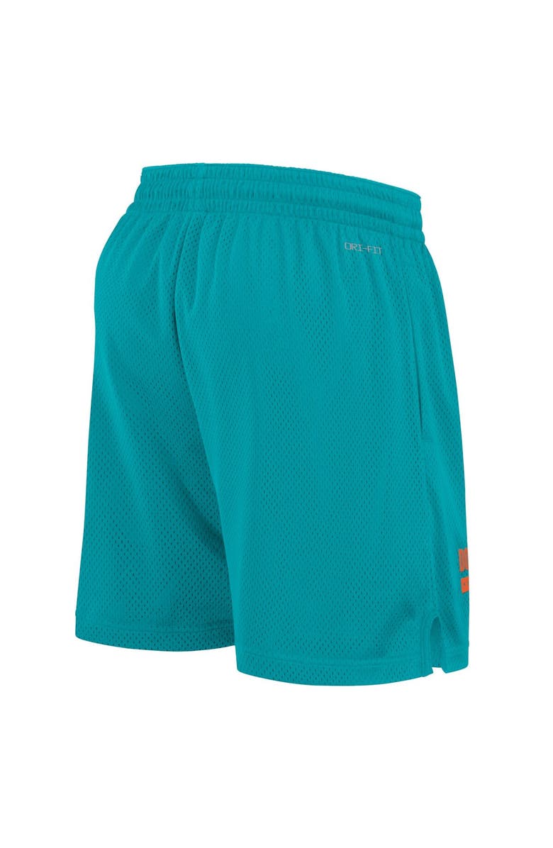 Nike Men's Nike Aqua Miami Dolphins 2024 Sideline Performance Mesh Shorts, Alternate, color, Aqua