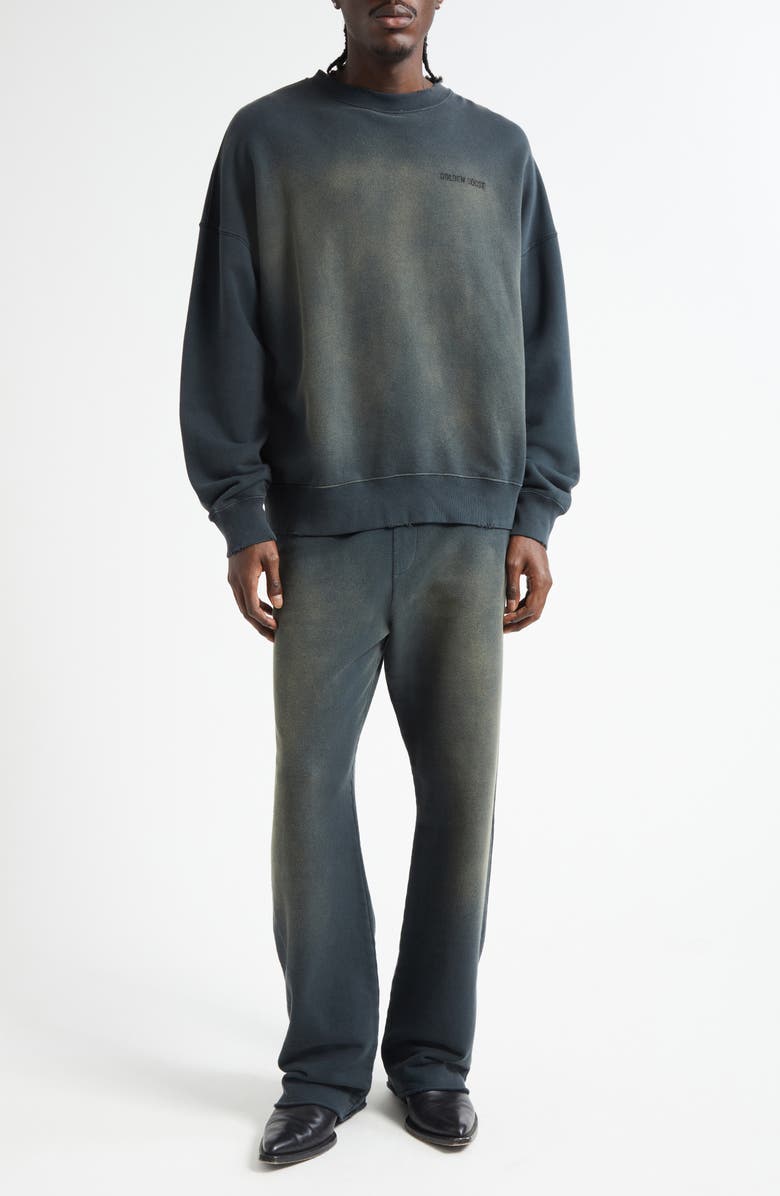 Golden Goose Gender Inclusive Journey Wide Leg Sweatpants, Alternate, color, Bleached Washed Black