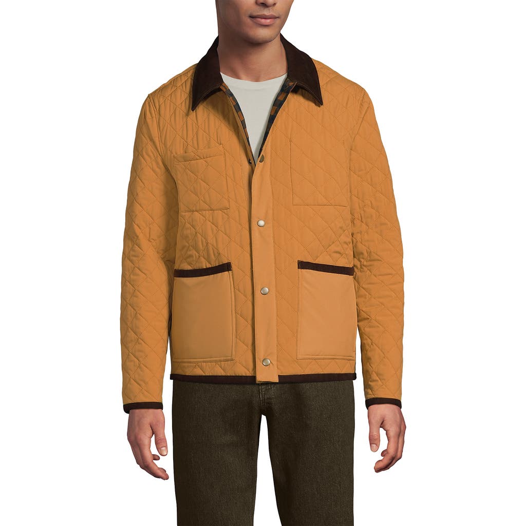Lands' End Reversible Insulated Barn Jacket In Brown