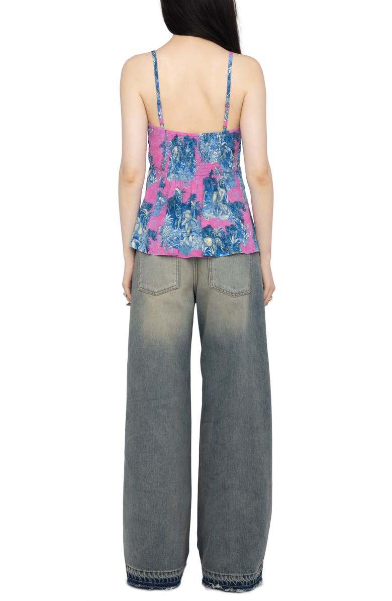 Zadig & Voltaire Cippie Wild Jungle Print Crepe Camisole, Alternate, color, Lady