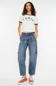 KanCan Charly Low Slung Barrel Jeans