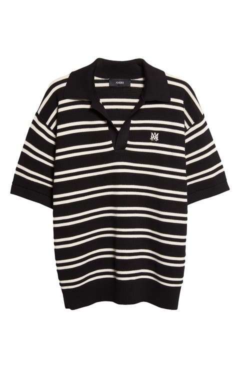 MA Stripe Polo Sweater