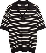 AMIRI MA Stripe Polo Sweater