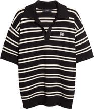 AMIRI MA Stripe Polo Sweater