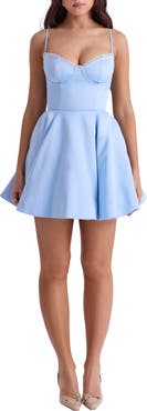 HOUSE OF CB Minimoiselle Bustier Stretch Satin Minidress