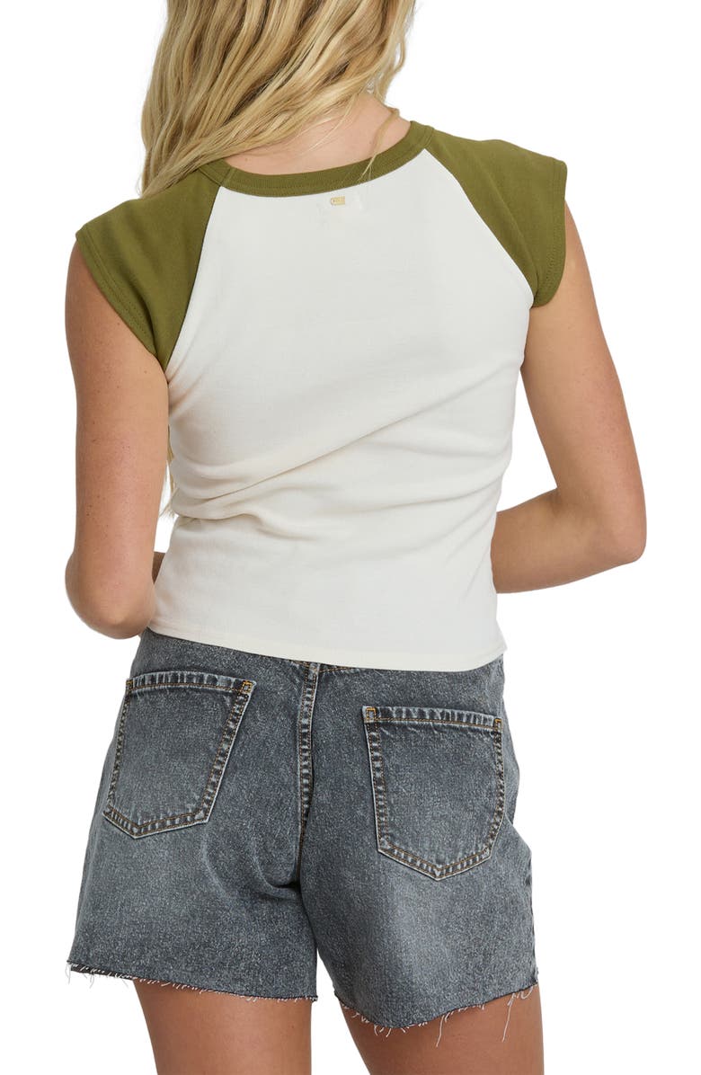 Billabong Des Tropiques Cotton Graphic Baseball T-Shirt, Alternate, color, Dark Olive