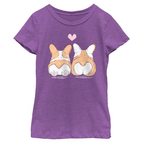 Girl's Lost Gods Corgi Duo  Graphic T-Shirt