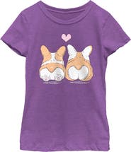 Lost Gods Girl's Lost Gods Corgi Duo Graphic T-Shirt