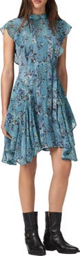 AllSaints Fleur Handkerchief Hem Dress