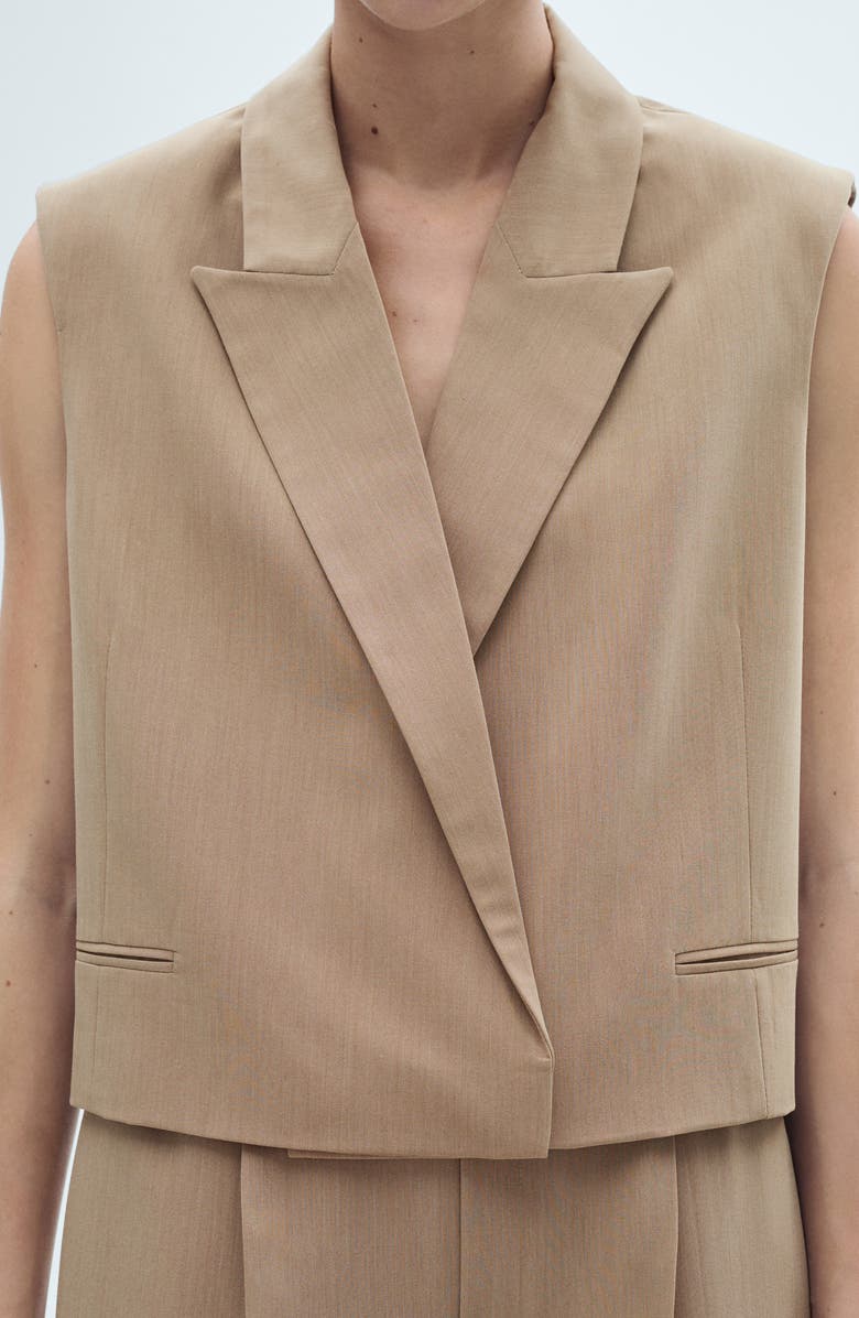 MANGO Lapel Suit Vest, Alternate, color, 