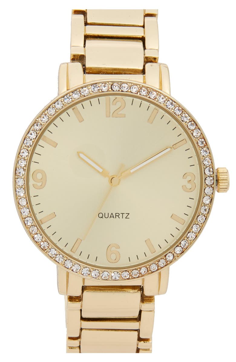 BP. Crystal Bezel Bracelet Watch, 40mm, Main, color,