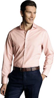 Charles Tyrwhitt Slim Fit Semi-Cutaway Collar Non-Iron Floral Geo Print Shirt