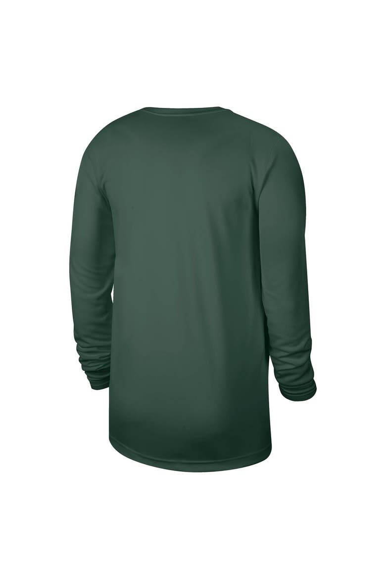 Men's Nike Hunter Green Milwaukee Bucks 2025/26 On-Court Flare Performance Practice Long Sleeve T-Shirt, Alternate, color, Hunter Green