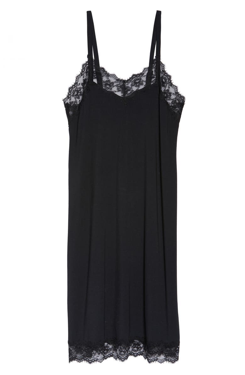 Nordstrom Lace Trim Knit Chemise, Alternate, color, 