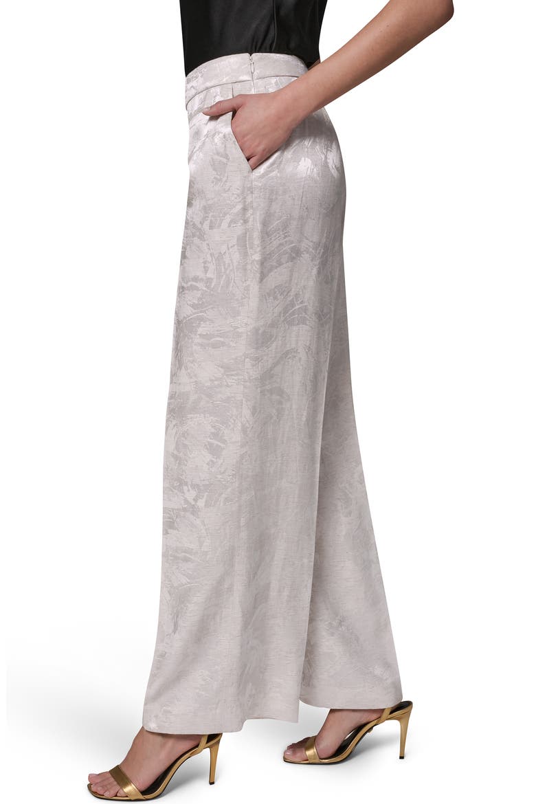 Metallic Jacquard Pants, Alternate, color, LIGHT FLAX
