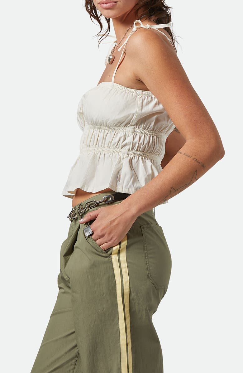 Brixton Eden Smocked Crop Camisole, Alternate, color, Off White