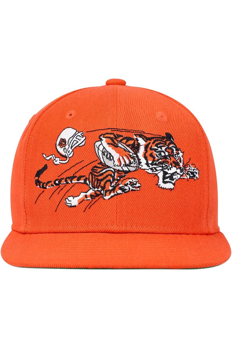 Youth Mitchell & Ness Orange Cincinnati Bengals Gridiron Classics Ground Snapback Hat, Alternate, color, Orange