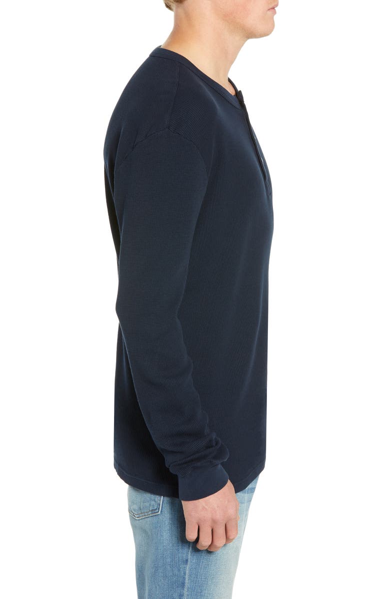FRAME Slim Fit Long Sleeve Waffle Knit Henley, Alternate, color, 
