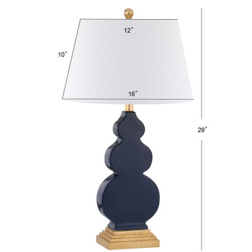 Jonathan Y Designs Carter 29in Ceramic & Resin Table Lamp In Navy/gold