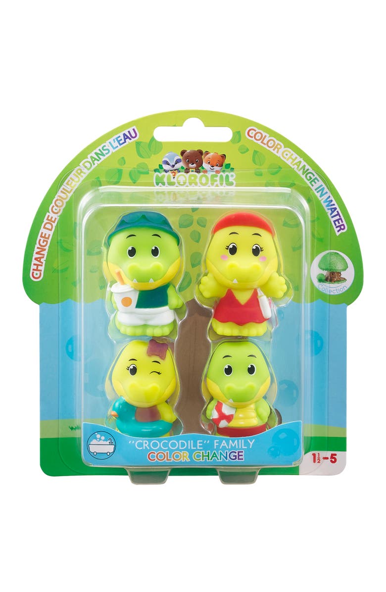 Timber Tots Crocodile Family 4 Mini Figures, Colorchanging, Playset 18Mo+, Main, color, Multicolored