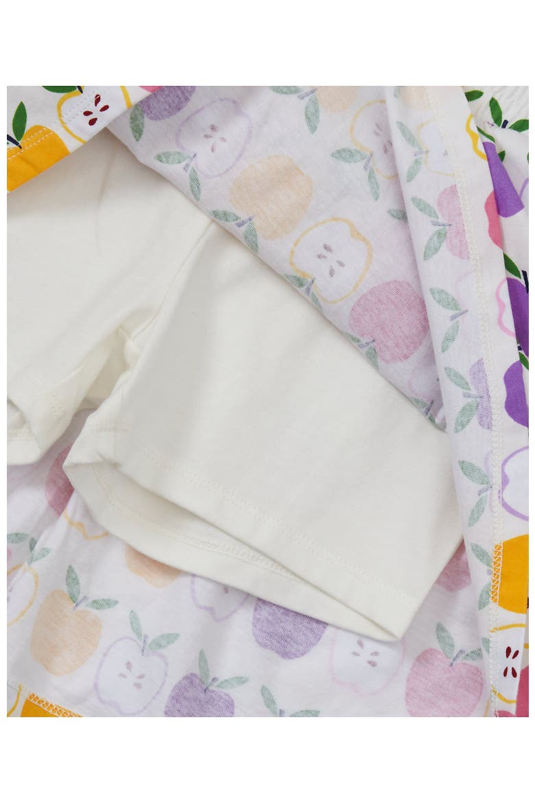 Girls Smocked Skort, Alternate, color, Apples/Multi/Egret